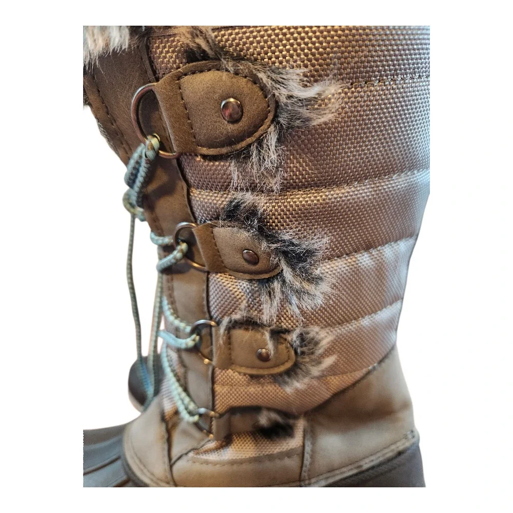 Khombu‎ NWT women winter boots sz 9 waterproof cold rated thermolite faux fur